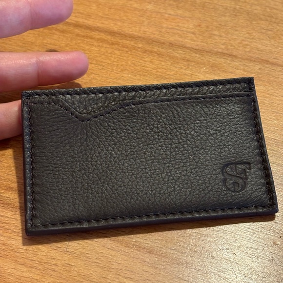 Sofia Fima Chocolate Brown Leather Card Case - Double Sided - Brand New - Picture 2 of 8